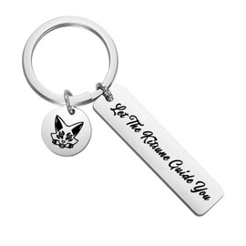 SEIRAA Kitsune Keychain Kitsune Gifts Fox Jewelry Let The Kitsune Guide You Gifts Video Game Gift (Let The)