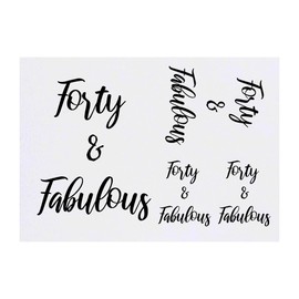 Azeeda 4 x 'Vierzig und fabelhaft' Temporäre Tattoos - Wasserfest, Hautfreundlich & Ungiftig · Transfers in Verschiedenen Größen (TO00072868)