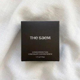 The Saem Cover Perfection Concealer Cushion Renew (main product + refill) No. Light Beige No. 1.25 / 더샘 커버 퍼펙션 컨실러 쿠션 리뉴(본품+리필) 호 라이트 베이지 1.25 호