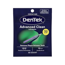 Dentek Dentek - Limpiadores de cepillos delgados, 32 unidades cada uno (paquete de 4)