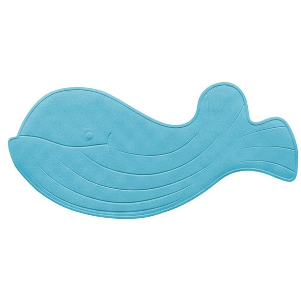 Qulable Bath Mat Kid Bath Mats Non Slip Kids Shower Mat,Rubber Material Odorless,Durable Anti-Bacterial,Mildew resistant, Machine Washable,Whale Pattern. (Blue),75cm/29.5in * 35cm/13.5 in