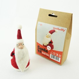 Woolbuddy Needle Felting Kit - Santa Kit, Christmas, Complete Felting Kit for Beginners & Adults, Includes Needle Felting Supplies, Felting Mat, Felting Wool, and Felting Needles for Crafting Fun