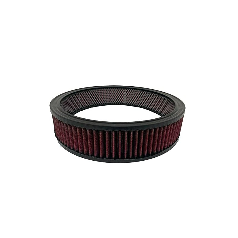 13 “ Round Washable Air Cleaner Filter, Red, Reusable -