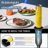 Molgoc Butane Torch with Anti-scalding Device,Stainless Steel Protective Cover,Refillable Kitchen