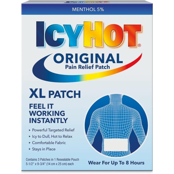 ICY HOT Medicated Patches Extra Strength Extra Large (Back) 3