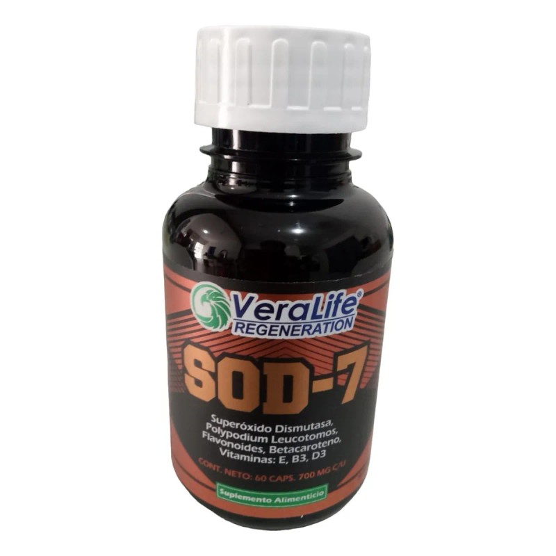 Sod-7 - Dismutasa Y Glutation Antioxidante - 60 Capsulas