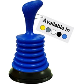 Meadow Lane Small 7" Sink Plunger - Mini Clog Remover for Kitchen & Bathroom Sink Drains - Hand Ergonomic, Space-Saving & Powerful Suction - Universal Fit for Home or Commercial Use, Blue