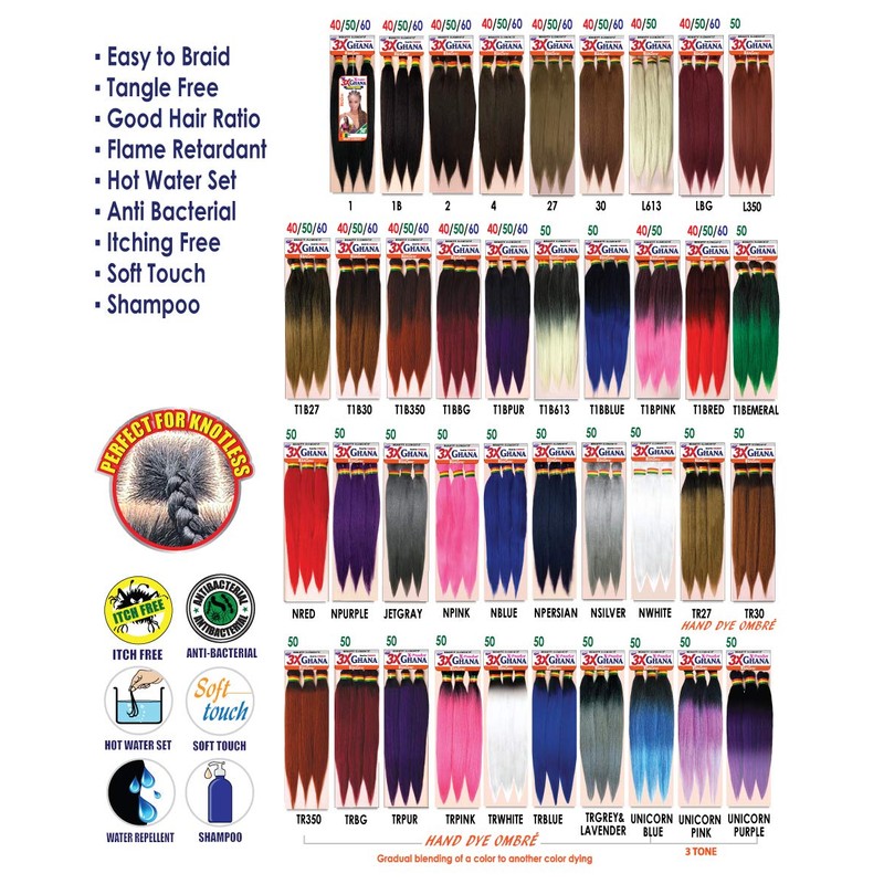 REALISTIC - Multi Pack Deals! Pre-stretched X-Pression 3X Ghana Braids