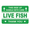 Live Fish Sticker,2x3 inch 200pcs Live Fish shippping Sticker