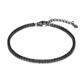 Schöner-SD Fine 925 Silver Tennis Bracelet with Zirconia, Cubic Zirconia