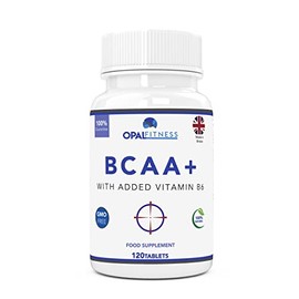 BCAA Tablets, Branched Chain Amino Acids by Opal Fitness Nutrition – Vegan BCAA+ with Vitamin B6 to Aid Absorption - UK Produced and GMP Certified - Suitable for Men and Women – 120 Tablets