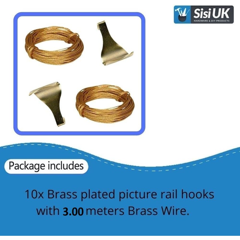 Picture Rail Hooks Dado Rail Picture Hooks Brass Plated Antique