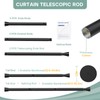 2 Pack Tension Curtain Rod 33 to 59 Inches, Adjustable