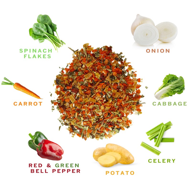 Spices Village Dried Ramen Toppings, Vegetable Mix, Nutritious Dehydrated Vegetables,