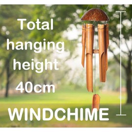 Ethical Roots Bamboo Wind Chimes , Ethical , Wind Chimes for Garden , Fair Trade , Windchimes For Outdoor , Large Wind Chimes for Garden , 40cm, Wood (0055)