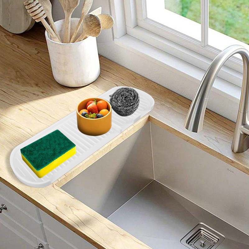 Counter Silicone Drainage Tray Food Grade Skid Resistance Frosted Bottom