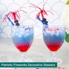 Cocktail Picks,100pcs Red Blue Silver Firework Toothpicks for Appetizer, 9