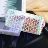 SuoSycorax Rainbow Holographic Heart Pattern Makeup Bag TPU Clear Cosmetic