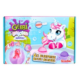 Glibbi Unicorn Surprise Bath Bombs, Pack of 6 with Random Sorting, Bath Toy from 3 Years