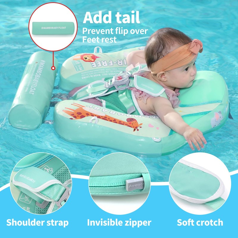 Mambobaby Float with Canopy and Tail New Upgraded Non-Inflatable Baby
