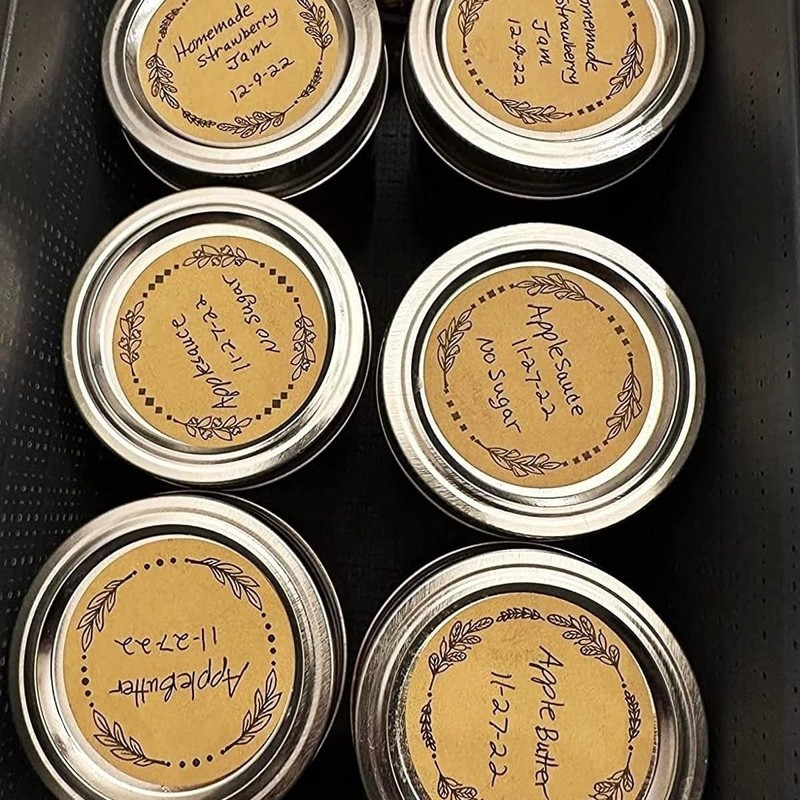 300PCS Canning Label Stickers for Jars and Lids, 2 inch,