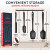 4-Piece Silicone Baking Spatula Set - Rubber Spatulas Silicone Heat