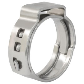 Murtenze 50 Pack Stainless Steel Clamps, 1/2 Inch Cinch Clamps Crimp Rings, Pinch Clamp Rings for PEX Tubing Pipe Fitting Connections