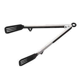 Captain Stag UG-3329 Outdoor BBQ Tongs, Nylon Turner Tongs, 11.8 inches (30 cm) with Stopper