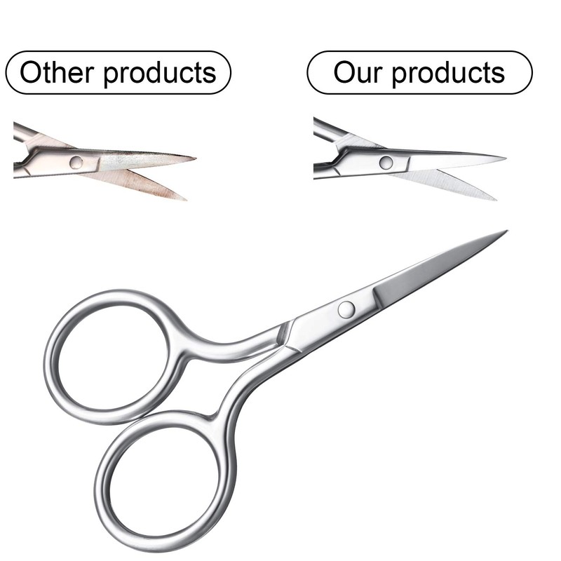Mudder 3 Pack Small Nose Scissors Facial Hair Trimming Mini