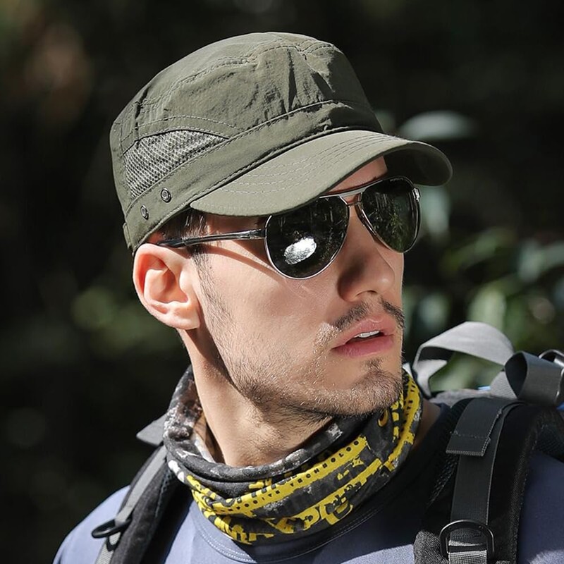 LOJAX Men's Work Cap, Summer, Cool, Quick Drying, Breathable, Baseball