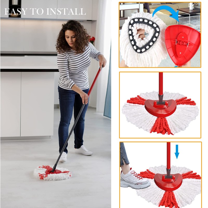 6Pack Spin Mop Refill Replacement Head Compatible with Ocedar and