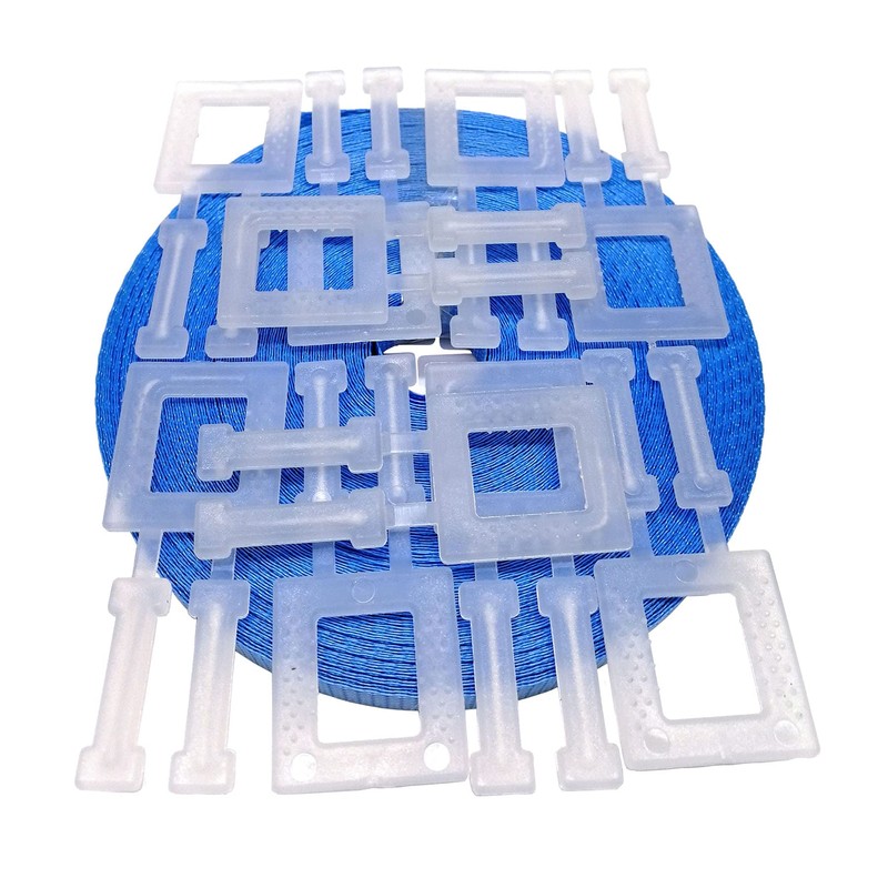 Pallet strapping kit Blue 20m x 12mm with 10 plastic