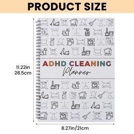 ADHD Cleaning Planner, Cleaning Schedule and Checklist Organizer, Editable Home Cleaning- Plan, Daily, Weekly and Monthly Household Cleaning- Planner, DIY Home Improvement