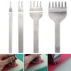 4 Pcs Hole Chisel 1+2+4+6 Prong Leather Punch Tool DIY