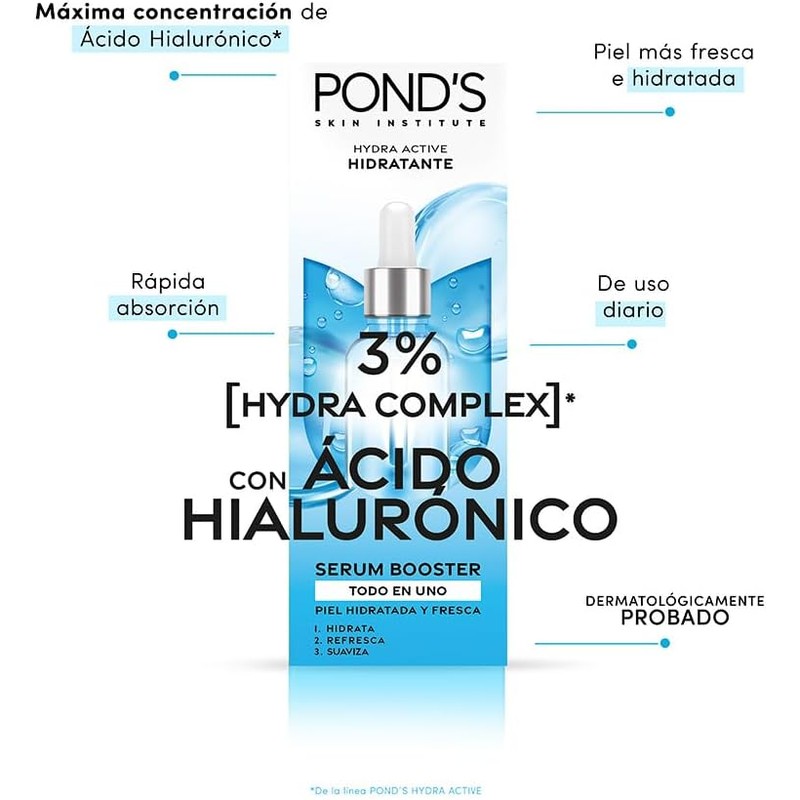 Sérum Ácido Hialurónico POND’S con Vitaminas E y B3 –