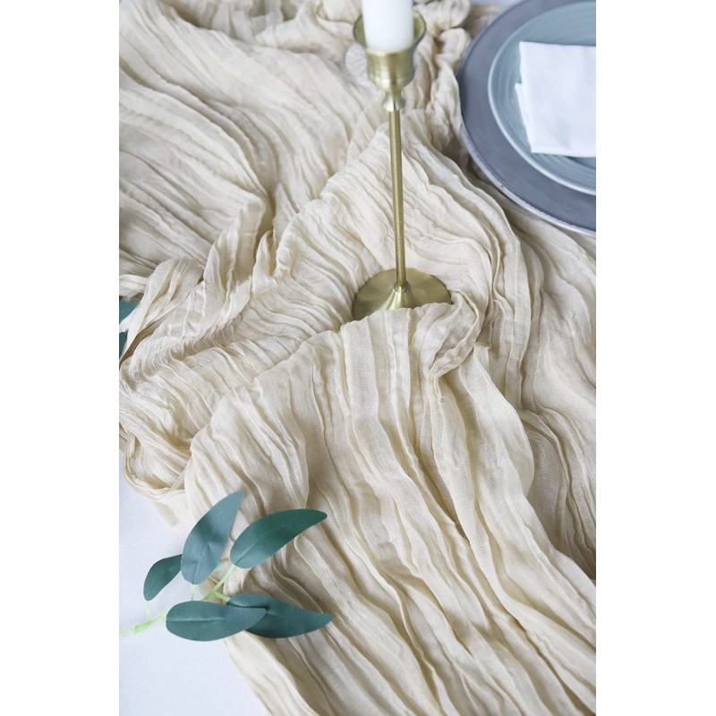 DROMCOM Pack of 2 90 x 300 cm Beige Cheesecloth