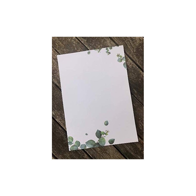 Letter Paper Eucalyptus DIN A5 I 20 Letter Sheets