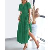 BTFBM Womens Summer 2025 Casual Midi Maxi Dresses Lightweight Short