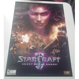 Unbranded StarCraft 2 "Heart of the Swarm" Launch Poster Blizzard 2013 NEW warcraft diablo