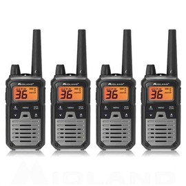 Midland - X-TALKER T290VP4, 36 Channel GMRS GMRS Two-Way Radio - Long Range Walkie Talkie, 121 Privacy Codes, NOAA Weather Scan + Alert (4 Pack) (Black/Silver)…