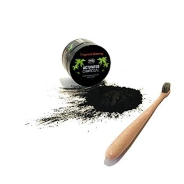Activated Charcoal Teeth Whitening Black Powder Toothpaste Best Natural 100% Organic White Teeth Whitener Bleach Carbon Fluoride Free Products Kit Cleaner Bright Wow Smile Bamboo No More Dental Strips