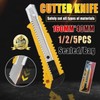 Heavy Duty Box Cutter Pack Snap Off Retractable Blade Long
