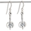 Sterling Silver Minoan Double Ax, Labrys Earrings - SMALL, Double