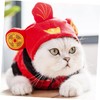 Hohopeti 1PC Lovely Pet Dog Headgear Hat Cute Red Dressing
