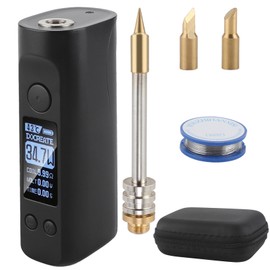 Electric Soldering Iron Portable Soldering Iron 75W Digital Screen 8S Melting Constant Temperature Heating with 3 Changeable Heads