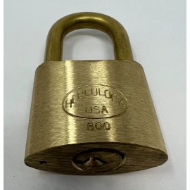 NEW Brass Herculock  Padlock 800 AEP Logo USA Made NO KEY