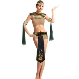 XIAOLIBETTER Egyptian Costume Props for Women Egypt Cleopatra‌ Costumes accessories Set Egypt Queen Cosplay Outfit (Medium)