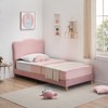 IDEALHOUSE Twin Bed Frames, Upholstered Toddler Twin Bed Platform with