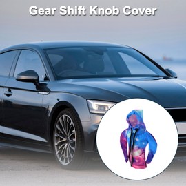 TUCKBOLD Car Gear Shift Knob Cover Decoration Stick Shifting Handle Protector Starry Sky Blue,Pink,Light Purple Gradient 1 Pc 16x11cm/6.3"x4.33" Polyester