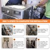 【UPGRADED】4FT Stainless Steel Washer Hoses with 90 Degree Elbows by